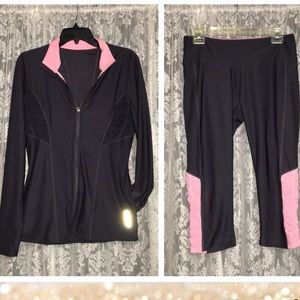 Grey and Pink Work Out Suit